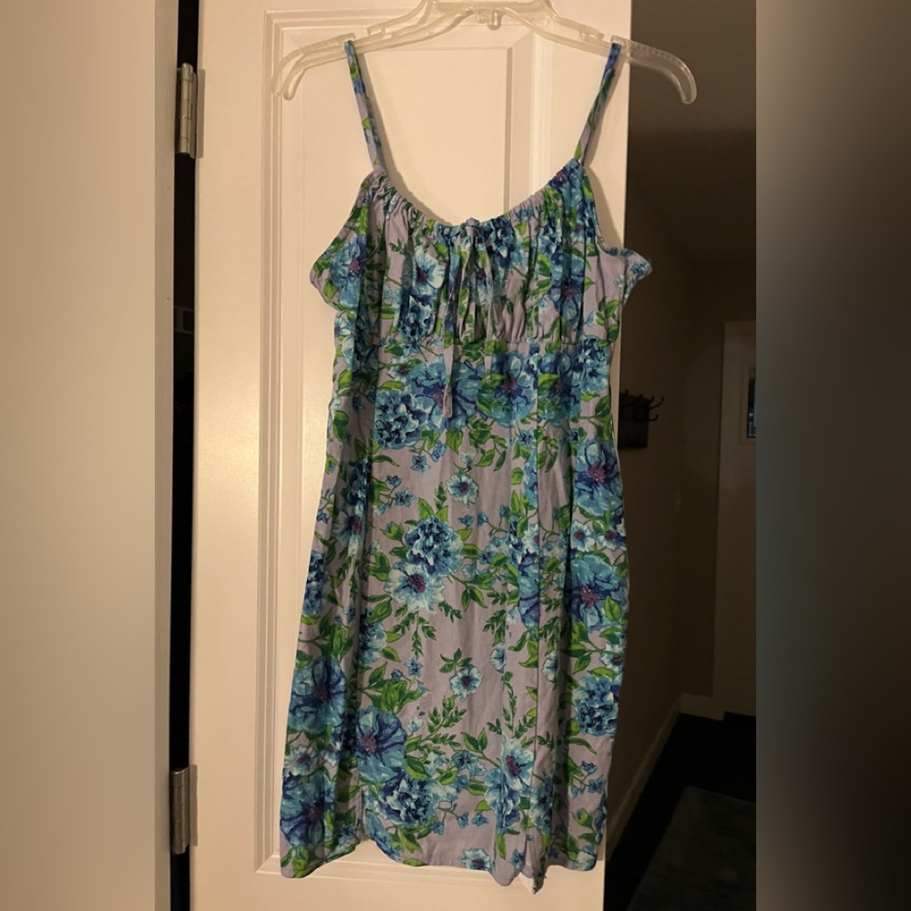 Wild Fable Blue and Green Floral Dress